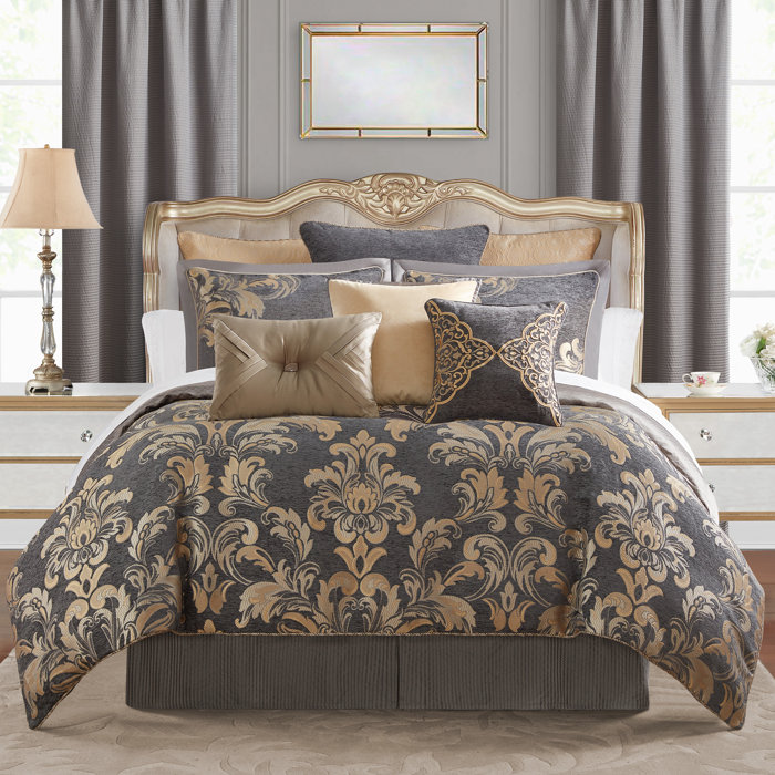 Waterford Bedding Waterford Everett Grey Comforter Set Wayfair